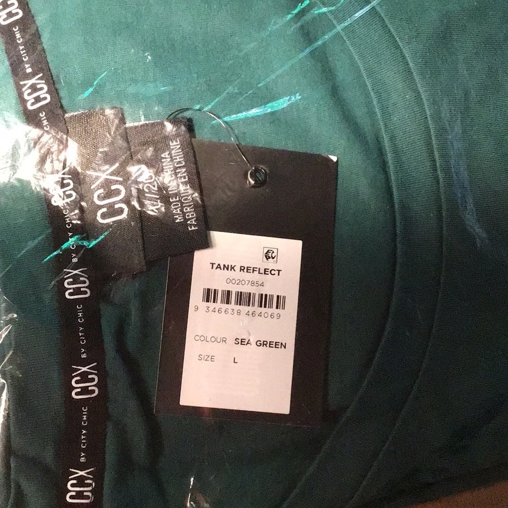 CITY CHIC  CCX TANK SHIRT SEA GREEN - Picture 8 of 9